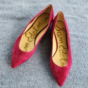 Sam Edelman Women's Pink Suede Flats